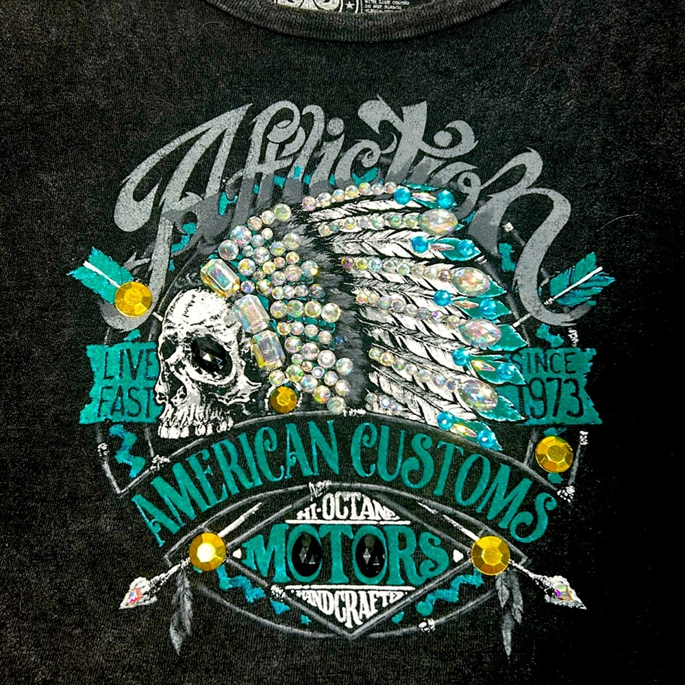 T shirt medium Affliction brand grey